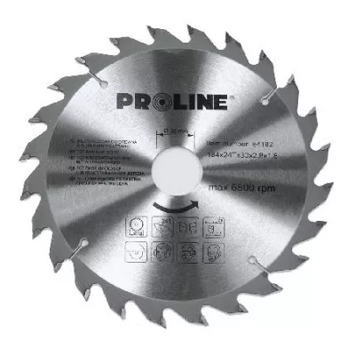 Disc circular pentru lemn PROLINE, dinti vidia 160 mm / 48D / 48T 