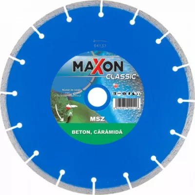 Disc DIAMANTAT segmentat pentru beton / caramida MAXON MSZ125C
