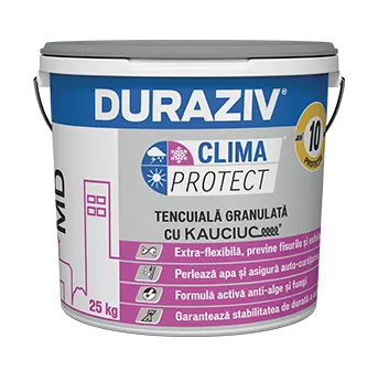 Tencuiala decorativa granulata MD DURAZIV Clima Protect® cu Kauciuc® 25KG