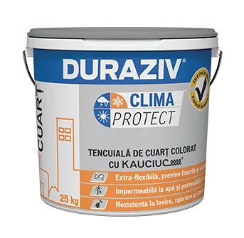 Tencuiala de cuart colorat DURAZIV Clima Protect® cu Kauciuc® 25KG
