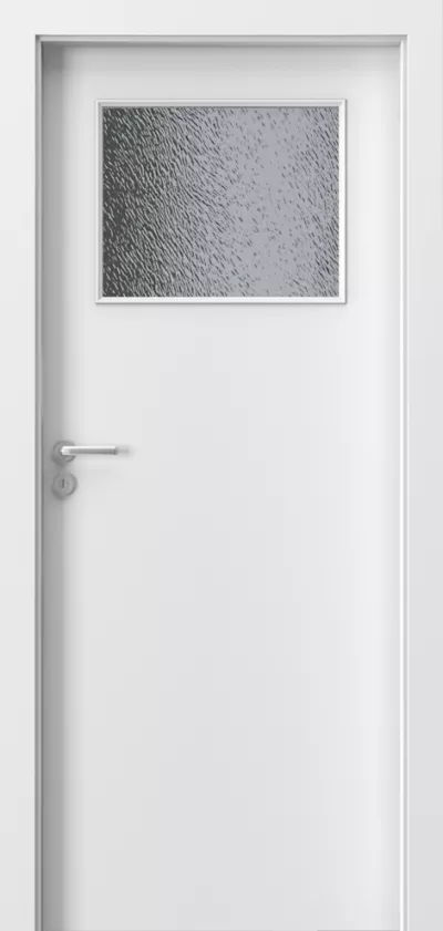 Usa de interior Minimax , Geam mic , vopsea alba , toc reglabil , dimensiuni 910 x 2070 mm,deschidere stanga sau dreapta , PortaDoors 1