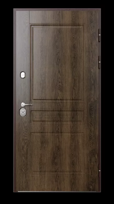 USI PREMIUM THERMO - Usa metalica exterior casa PREMIUM PROVENCE , placata cu lemn 7 straturi la exterior , stejar bronz , izolatie termica 0.7 w mpK   , izolatie fonica 45 dB  , rezistenta sporita la soare si apa ,980x2050 , sisteme inchidere Securreme Italia , dreapta , totuldespreusi.ro
