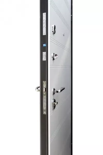 Usa metalica intrare in apartament Trendline , clasa 4 antiefractie , izolatie fonica 42 decibeli , culoare gri antracit exterior alb interior , 860x2020 mm , deschidere stanga  1
