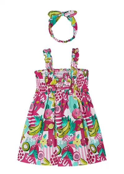  Rochie fucsia jungla cu bentita - Mayoral 9 ani (134 cm)