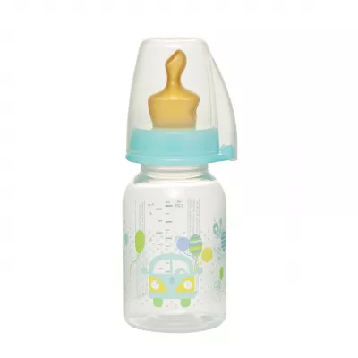Biberon Family Unisex PP 125 ml cu tetina latex pt ceai, nr 1, nip 35004