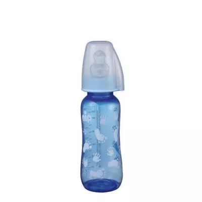 Biberon Trendy Boy PP 250 ml cu tetina silicon pt lapte, nr 1, nip 35036