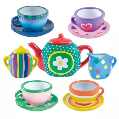 Set ceramica: Picteaza un set de ceai