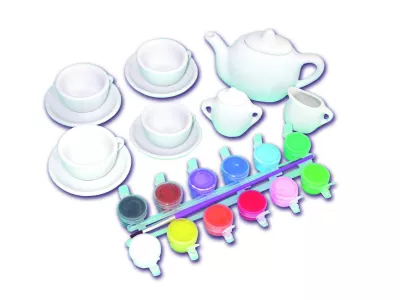 Set ceramica: Picteaza un set de ceai
