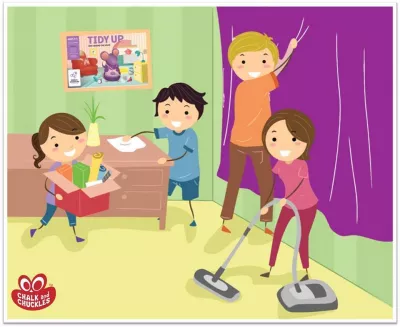 Joc - Tidy up - Chalk and Chuckles