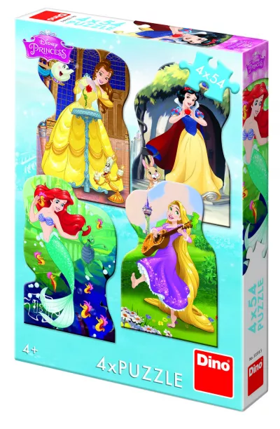 Puzzle 4 in 1 - Printesele si prieteni (54 piese) - Dino Toys