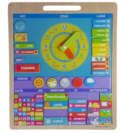 Vremea - Calendar magnetic in limba romana - BigJigs