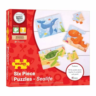 Set 3 puzzle din lemn - Lumea acvatica - BigJigs