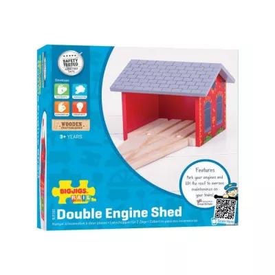 Hangar dublu pentru locomotive - New edition - BigJigs