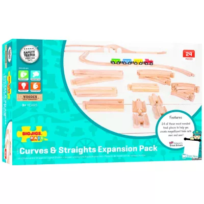 Set sine drepte si curbe (24 piese) - BigJigs
