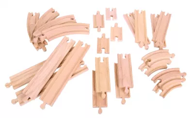 Set sine drepte si curbe (24 piese) - BigJigs