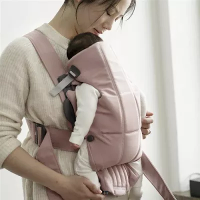 Marsupiu anatomic - Mini - cu pozitii multiple de purtare - Dusty Pink, bumbac - BabyBjorn