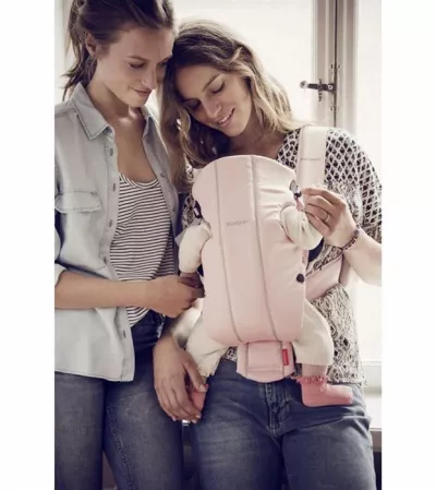 Marsupiu anatomic - Mini - cu pozitii multiple de purtare - Dusty Pink, bumbac - BabyBjorn