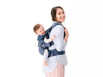 Marsupiu anatomic One cu pozitii multiple de purtare - Denim Midnight Blue - BabyBjorn