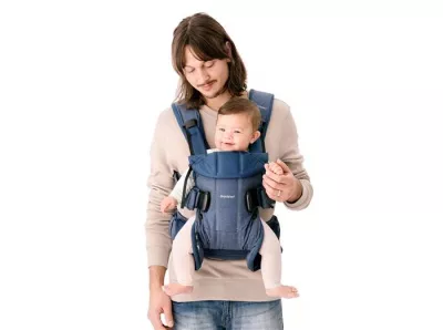 Marsupiu anatomic One cu pozitii multiple de purtare - Denim Midnight Blue - BabyBjorn