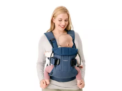Marsupiu anatomic One cu pozitii multiple de purtare - Denim Midnight Blue - BabyBjorn