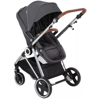 BabyGo - Carucior 3 in 1 Halime  â€“ cadru Silver