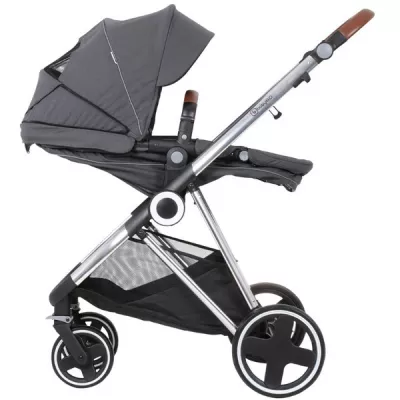 BabyGo - Carucior 3 in 1 Halime  â€“ cadru Silver