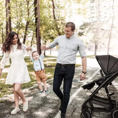 BabyGo - Carucior 3 in 1 Simplex, Grey Melange