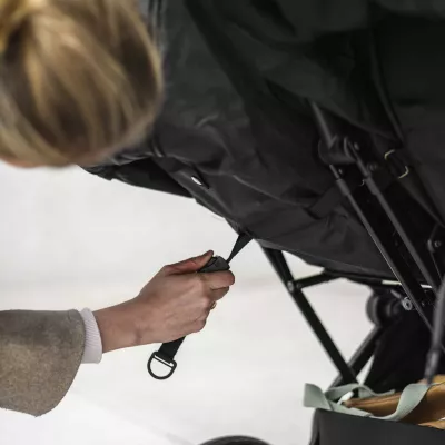 BabyGo - Carucior pliabil pentru gemeni GoTwice, Black