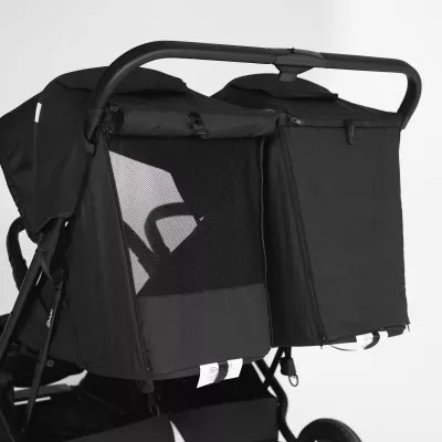 BabyGo - Carucior pliabil pentru gemeni GoTwice, Black