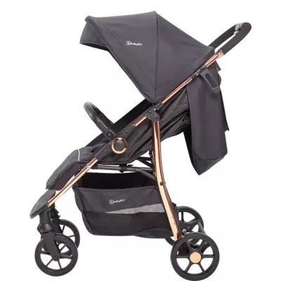 BabyGo - Carucior Style 3 in 1 Black-Rose