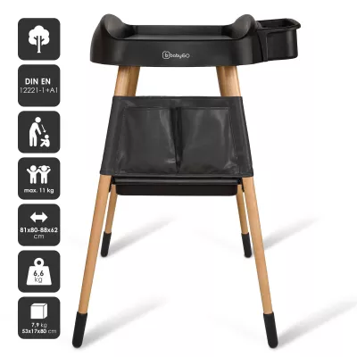 BabyGo - Masuta de schimbat si infasat Change Me, Black