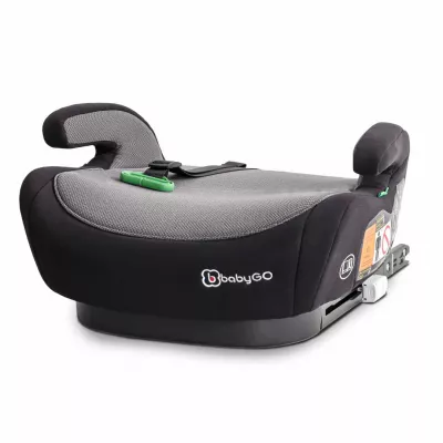 BabyGo - Scaun auto booster Bursa IV Black, 125-150 cm, certificat R129