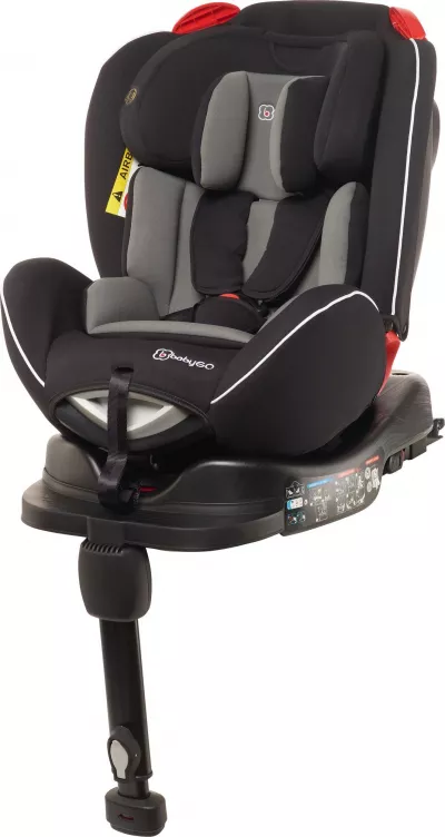 BabyGo - Scaun auto rotativ Fixleg 360 Black, 0-25 kg