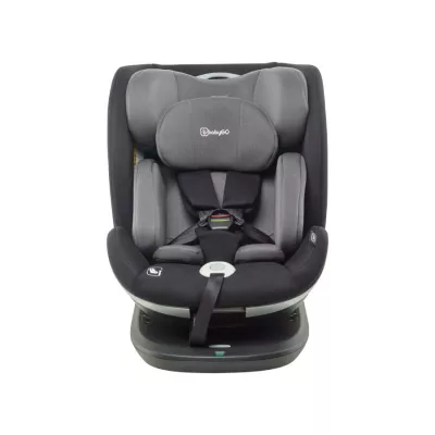 BabyGo - Scaun auto rotativ i-Size Grow Up 360 Black, 0-36 kg