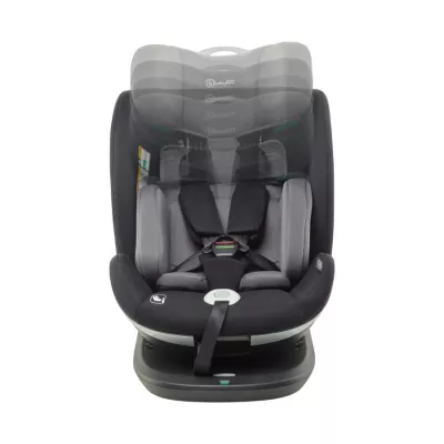 BabyGo - Scaun auto rotativ i-Size Grow Up 360 Black, 0-36 kg