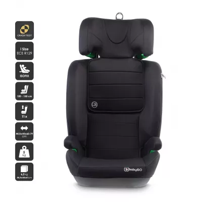 BabyGo - Scaun auto SafeChild2 Black, 100-150 cm, certificat R129
