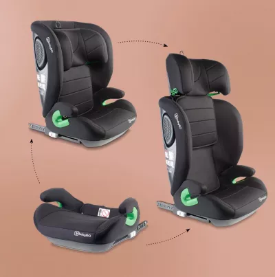 BabyGo - Scaun auto SafeChild2 Black, 100-150 cm, certificat R129