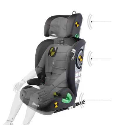 BabyGo - Scaun auto SafeChild2 Black, 100-150 cm, certificat R129