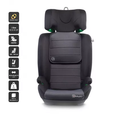 BabyGo - Scaun auto SafeChild2  Grey, 100-150 cm, certificat R129