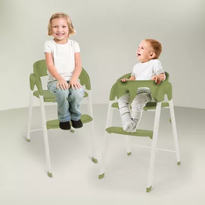 BabyGo - Scaun de masa 3 in 1 transformabil Levels Khaki