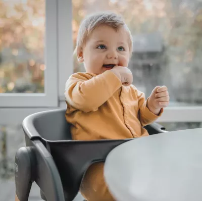 BabyGo - Scaun de masa 3 in 1 transformabil Levels Khaki