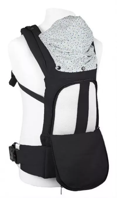 Marsupiu anatomic - Cangoo Active Air Black - BabyGo