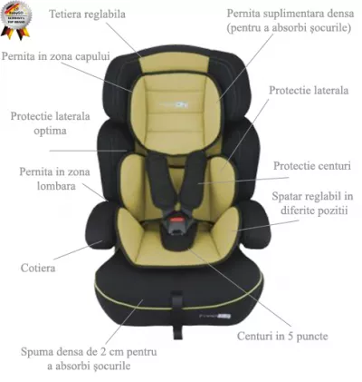 Scaun Auto - FreeMove Beige - BabyGo