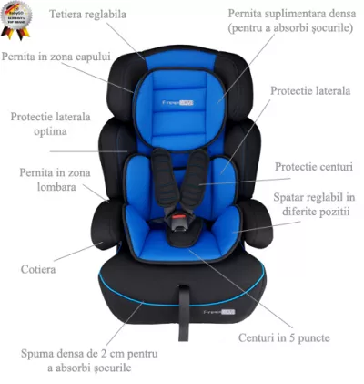Scaun Auto - Freemove Blue - BabyGo