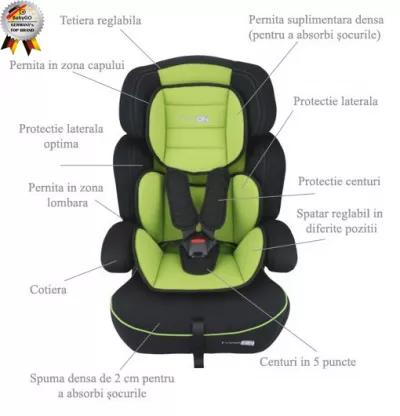 Scaun Auto - Freemove Green - BabyGo