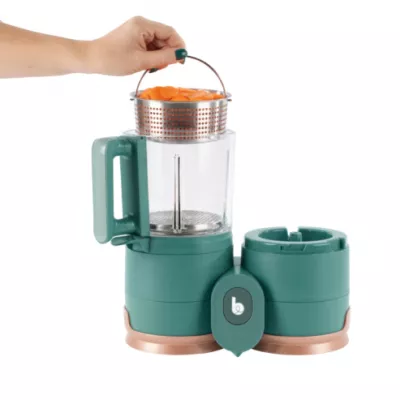 Babymoov - Robot multifunctional Nutribaby Glass 4 in 1 din sticla si otel inoxidabil