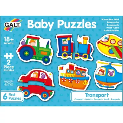 Baby Puzzles: Set de 6 puzzle-uri Transport (2 piese)