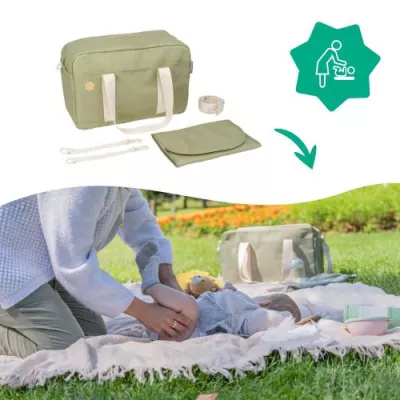 Badabulle - Geanta pentru scutece tip bowling Olive