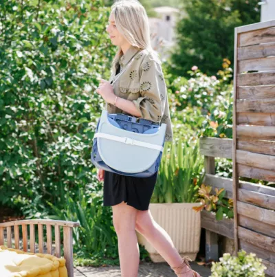 Badabulle- Booster pliabil Nomad Albastru cu Pisicuta