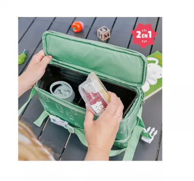 Badabulle- Booster pliabil Nomad Verde cu Ursuleti